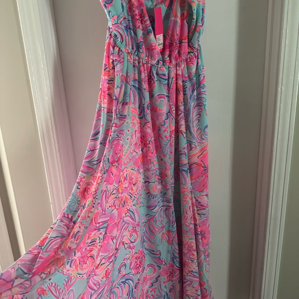 Lilly Pulitzer Pink and Blue Swirl Dress